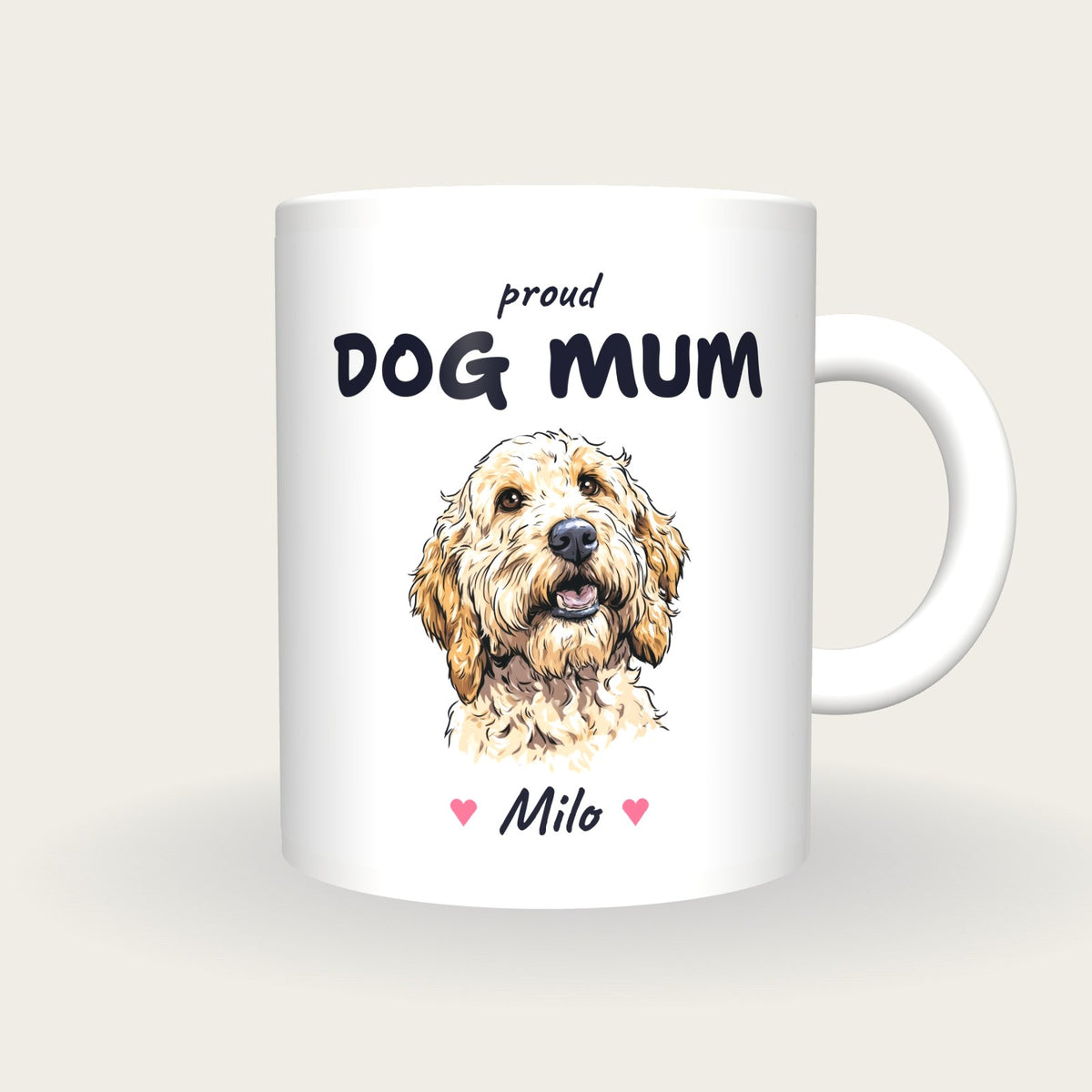 Personalised Cockapoo Dog Mum Mug, front