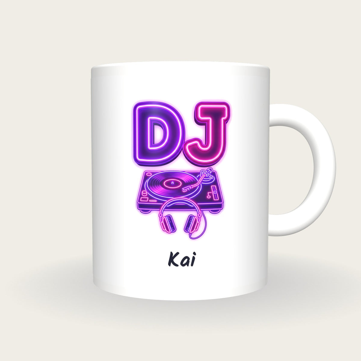 Personalised DJ Mug, front