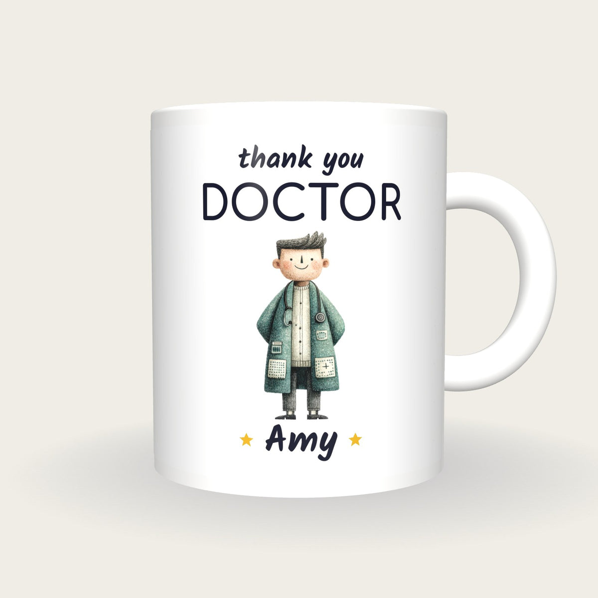 Personalised Doctor Mug, Thank You Doctor, front