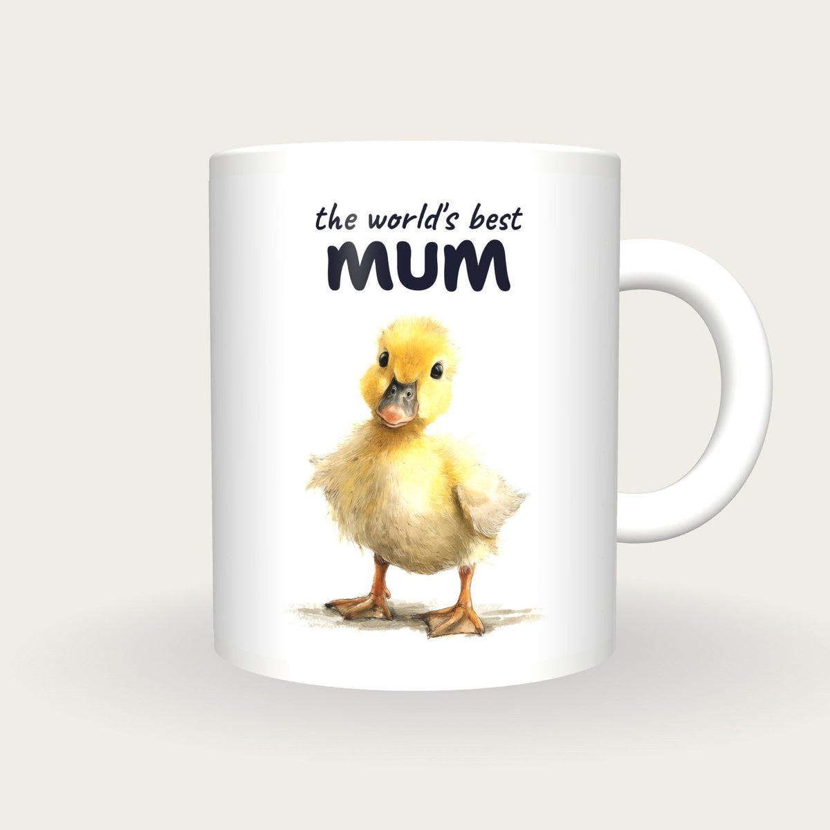 Personalised Duckling Mug, Best Mum, front