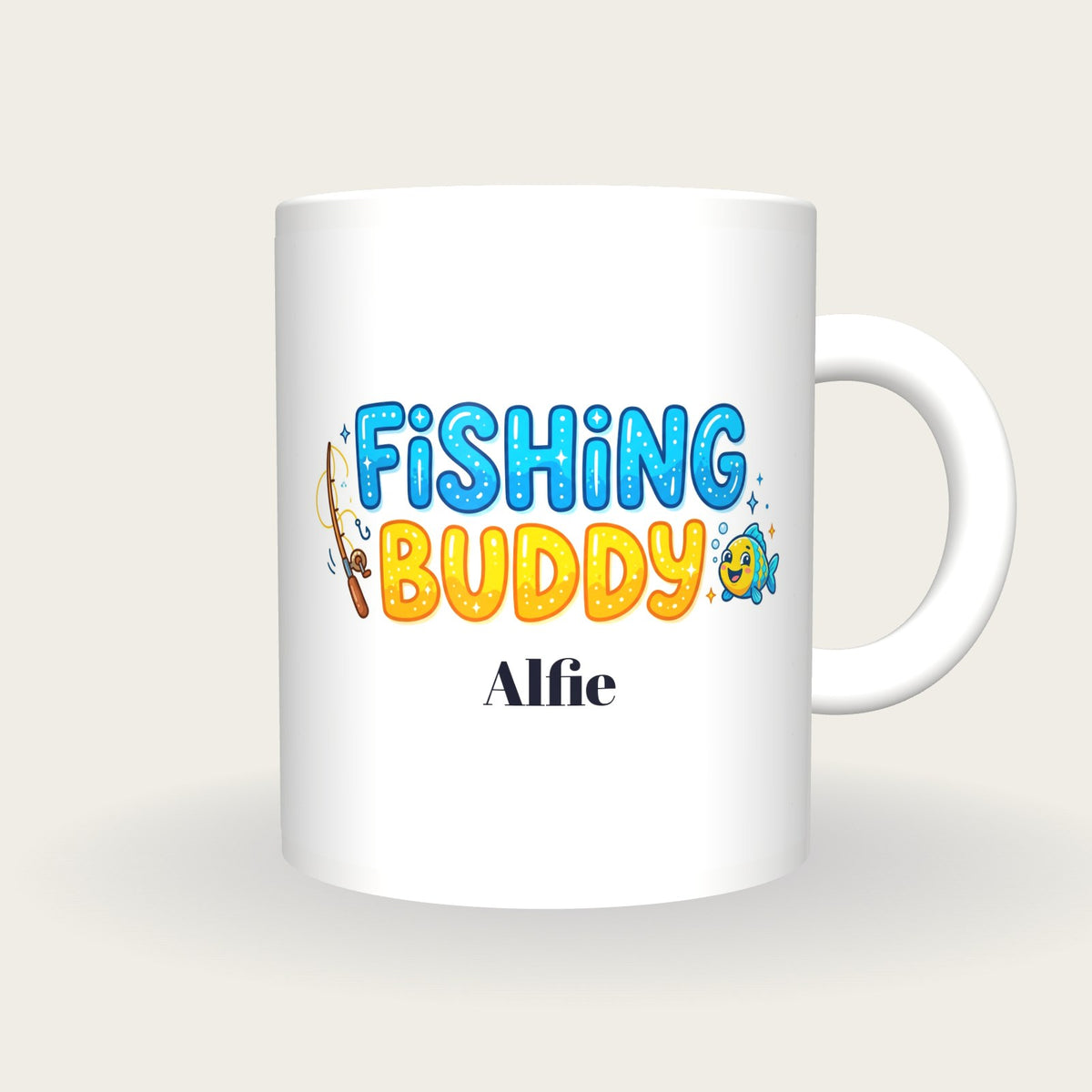 Personalised Fishing Buddy Mug, front