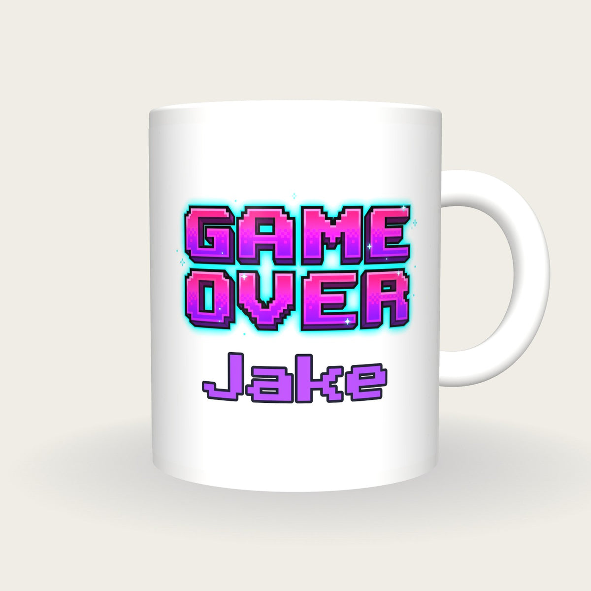 Personalised Game Over Gamer Mug, front