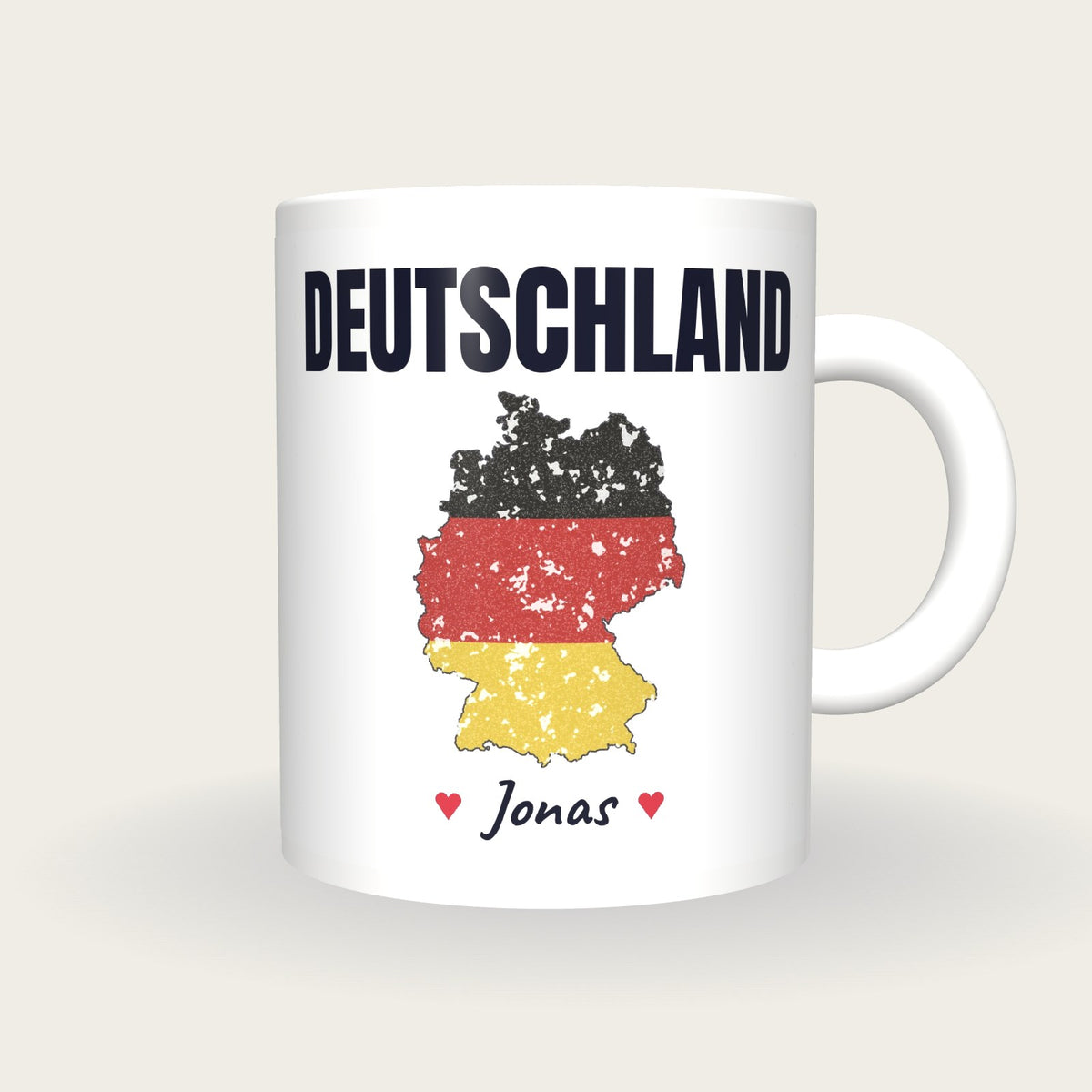Personalised Germany Map Mug, Deutschland, front