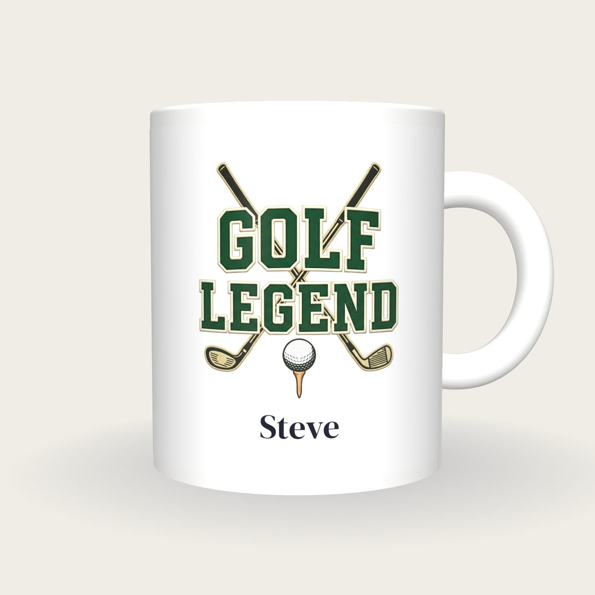 Personalised Golf Legend Mug, front