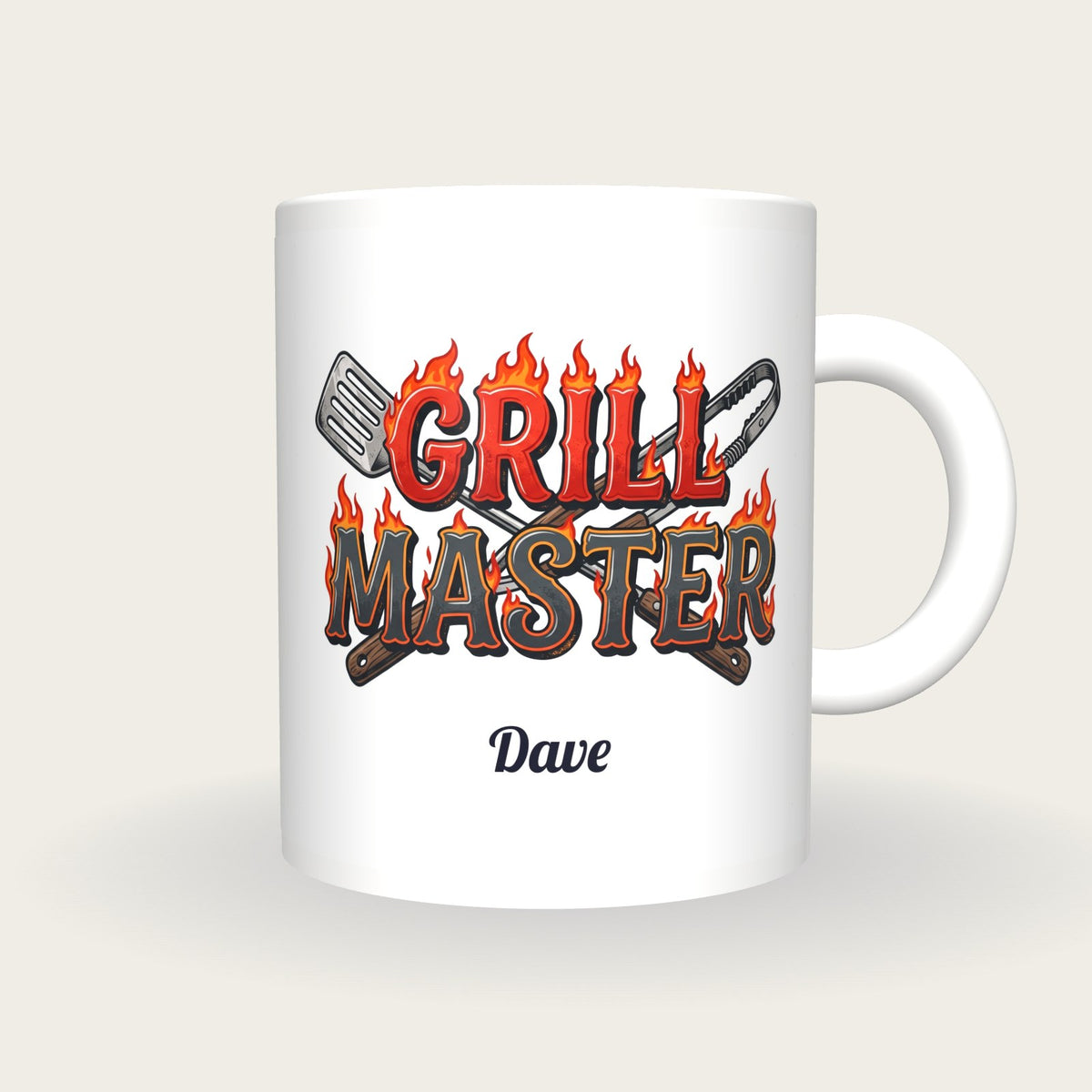 Personalised Grill Master BBQ Mug, front