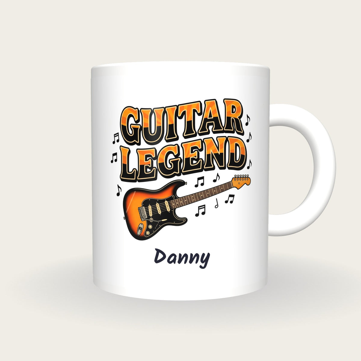 Personalised Guitar Legend Mug, front