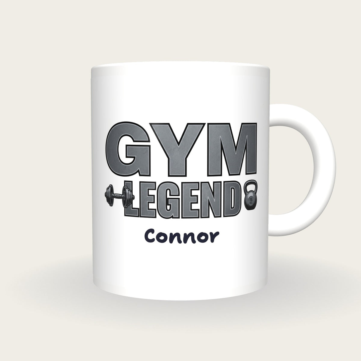 Personalised Gym Legend Mug, front
