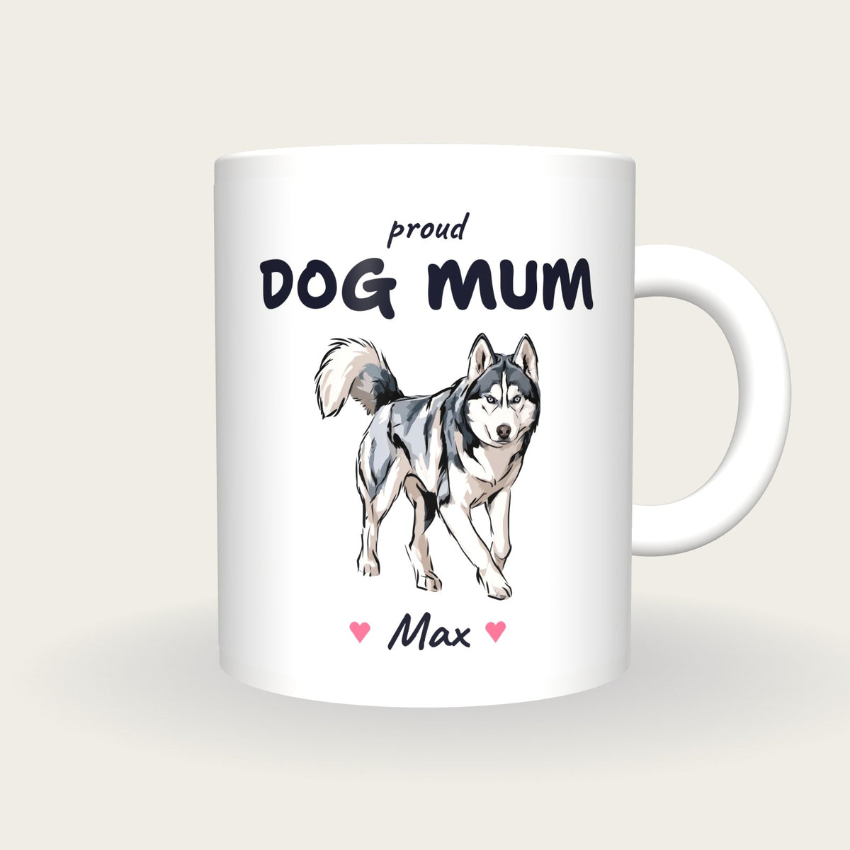 Personalised Husky Dog Mum Mug, front