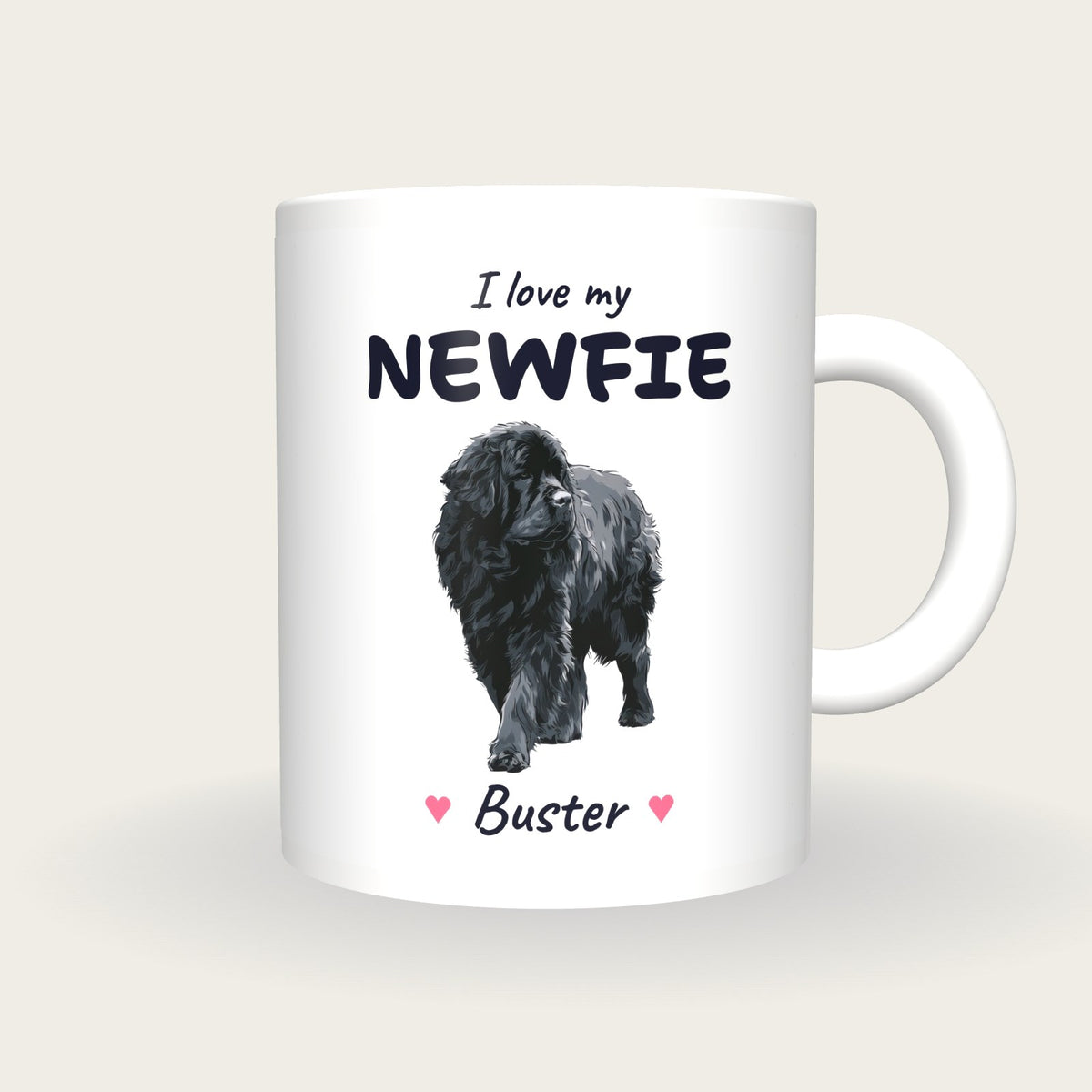 Personalised I Love My Newfoundland Mug, front