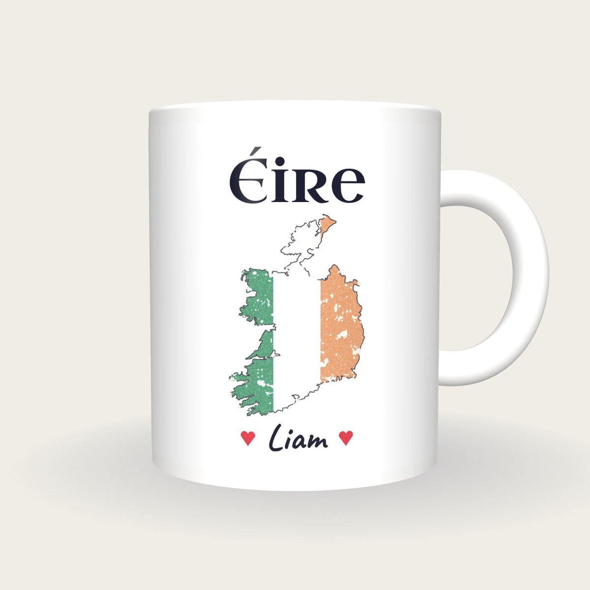Personalised Ireland Map Mug, Éire, front