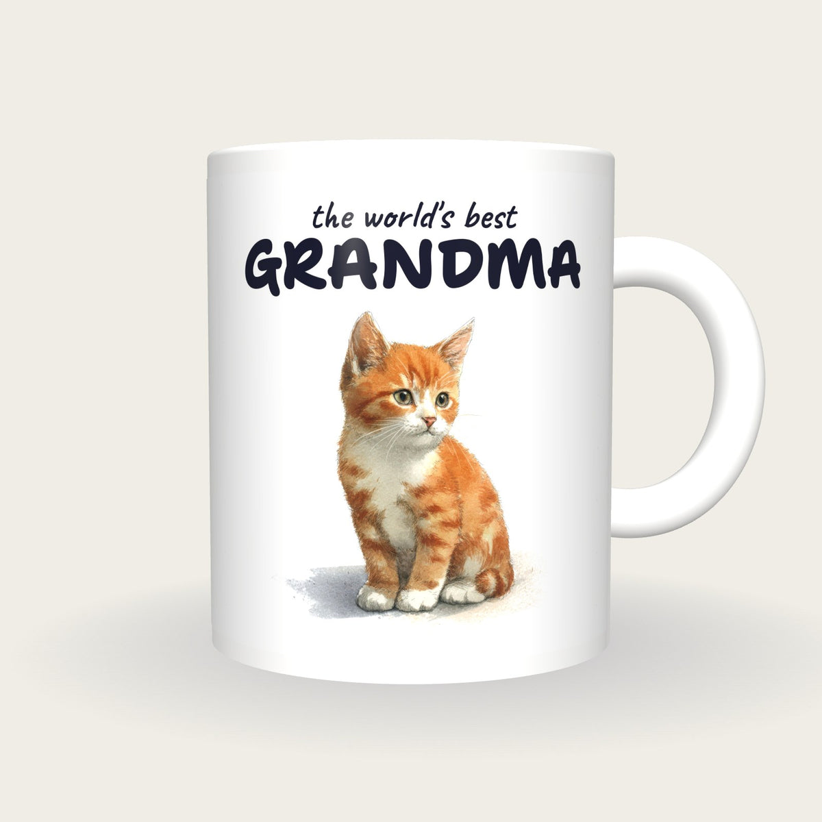 Personalised Kitten Mug, Best Grandma, front