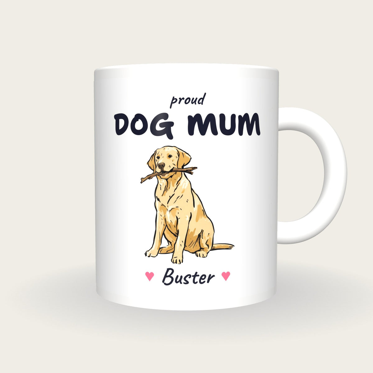 Personalised Labrador Dog Mum Mug, front