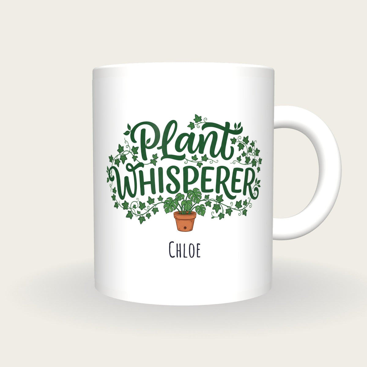 Personalised Plant Whisperer Mug, front