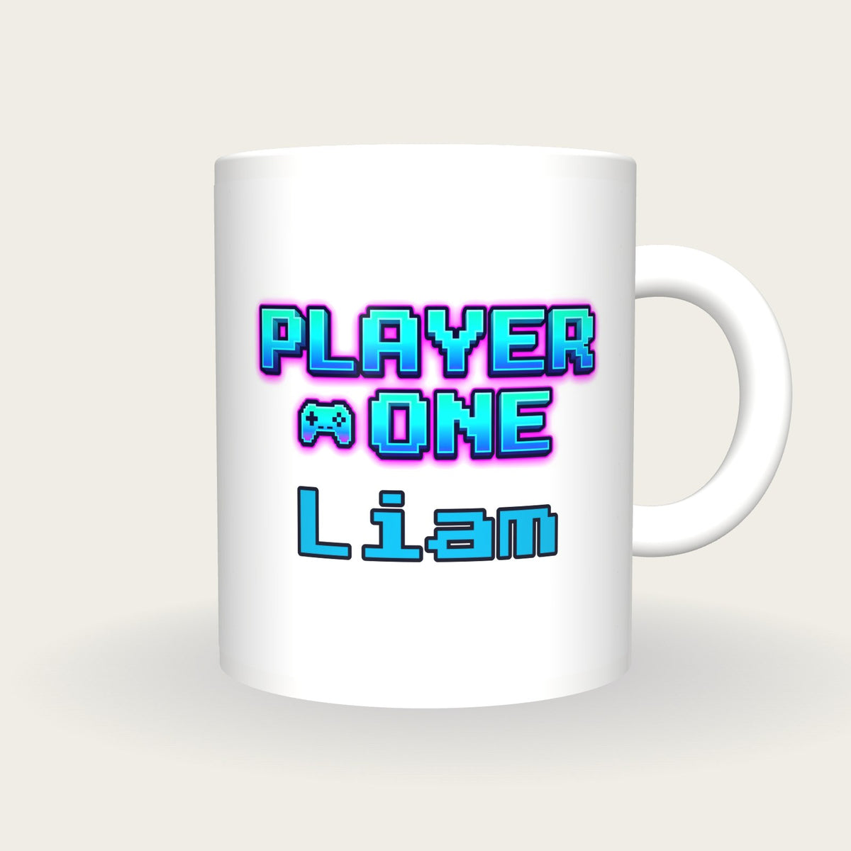Personalised Player One Gamer Mug, front
