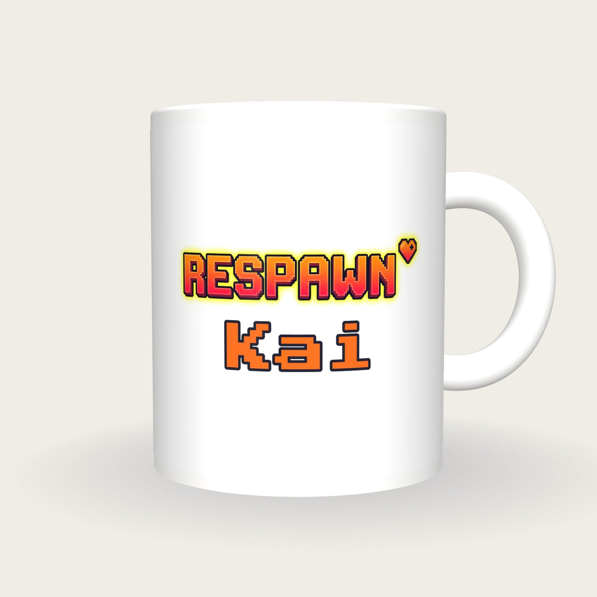 Personalised Respawn Gamer Mug, front