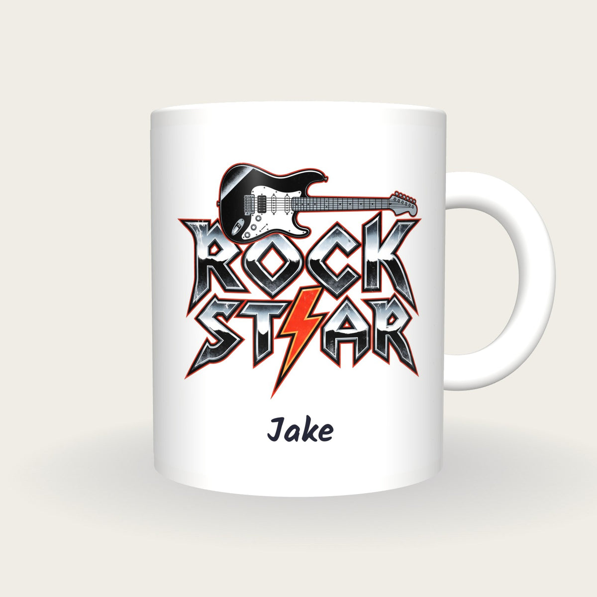 Personalised Rock Star Mug, front