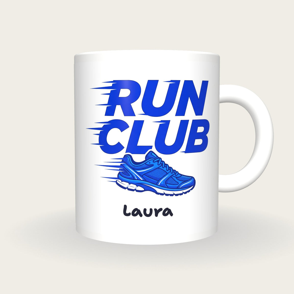 Personalised Run Club Mug, front