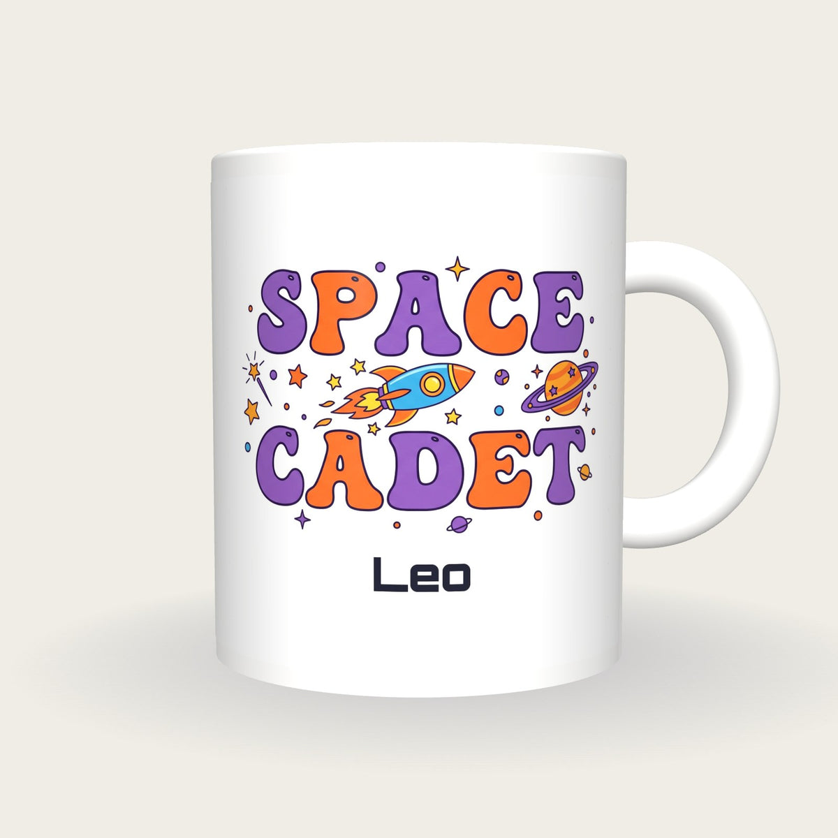 Personalised Space Cadet Mug, front