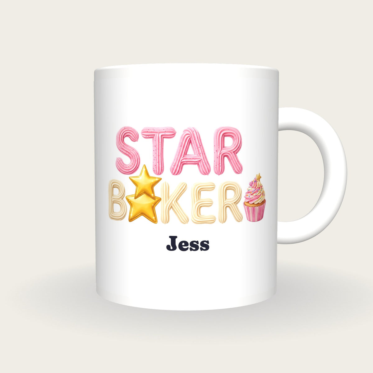 Personalised Star Baker Mug, front