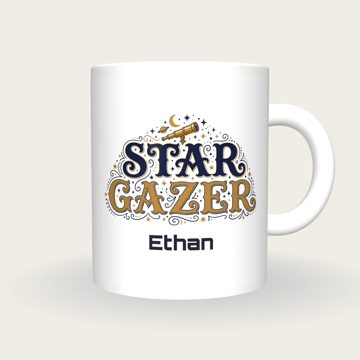 Personalised Star Gazer Astronomy Mug, front