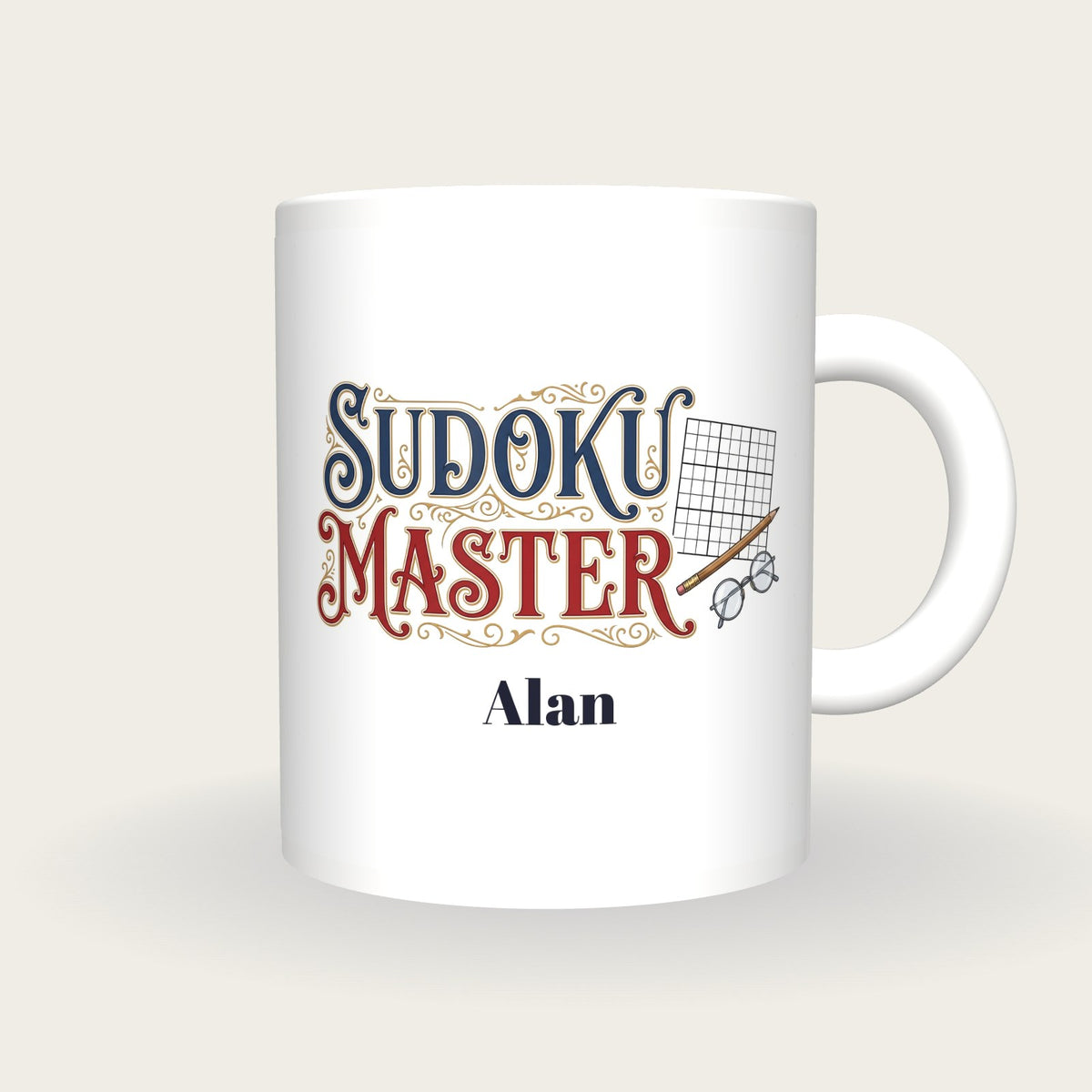 Personalised Sudoku Master Mug, front