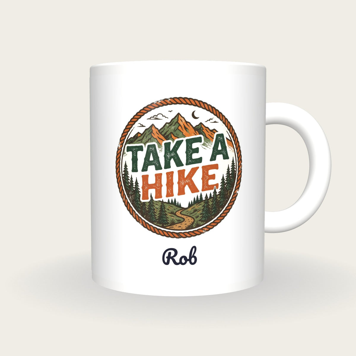 Personalised Take A Hike Hiking Mug, front