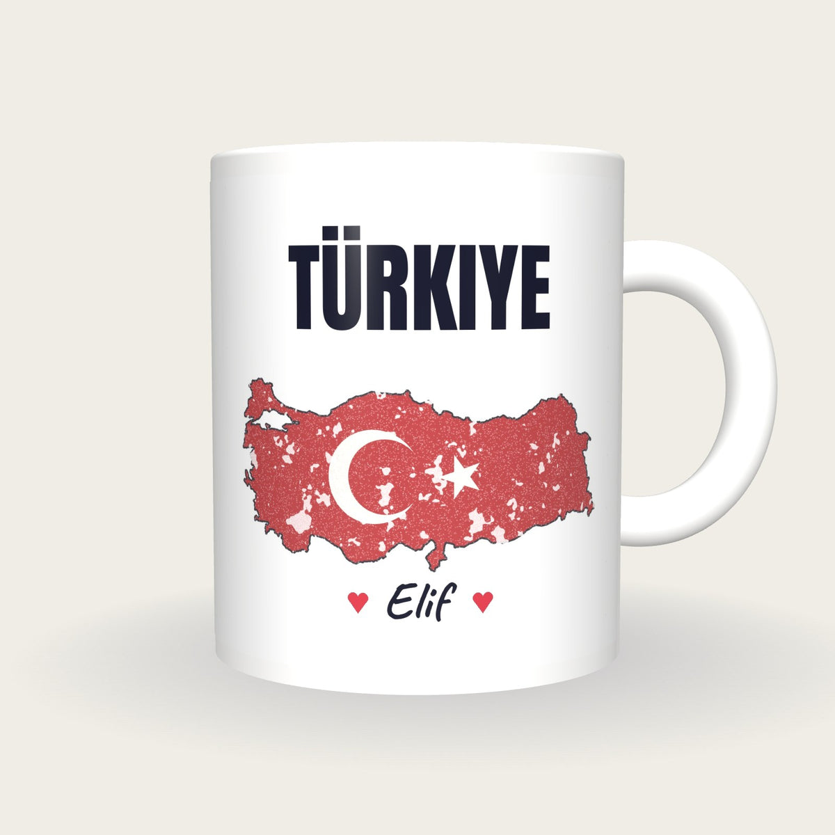 Personalised Turkey Map Mug, Türkiye, front