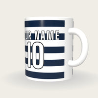 Design Your Own Rugby Shirt Mug, three-quarter view
