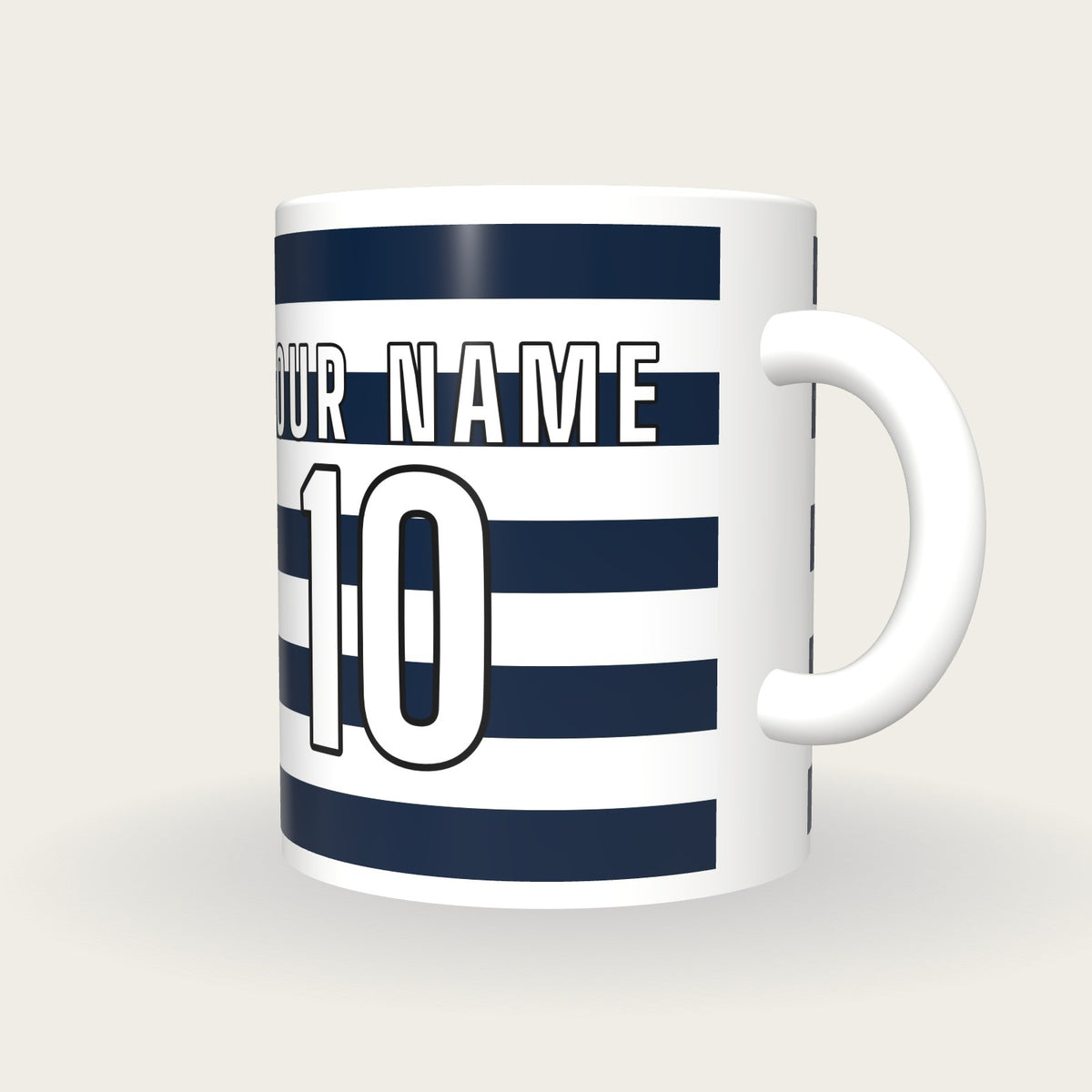 Design Your Own Rugby Shirt Mug, three-quarter view
