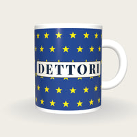 Personalised Royal Blue with Yellow Stars Jockey Silks Mug, front