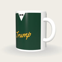 Personalised Bottle Green Snooker Waistcoat Mug, three-quarter view