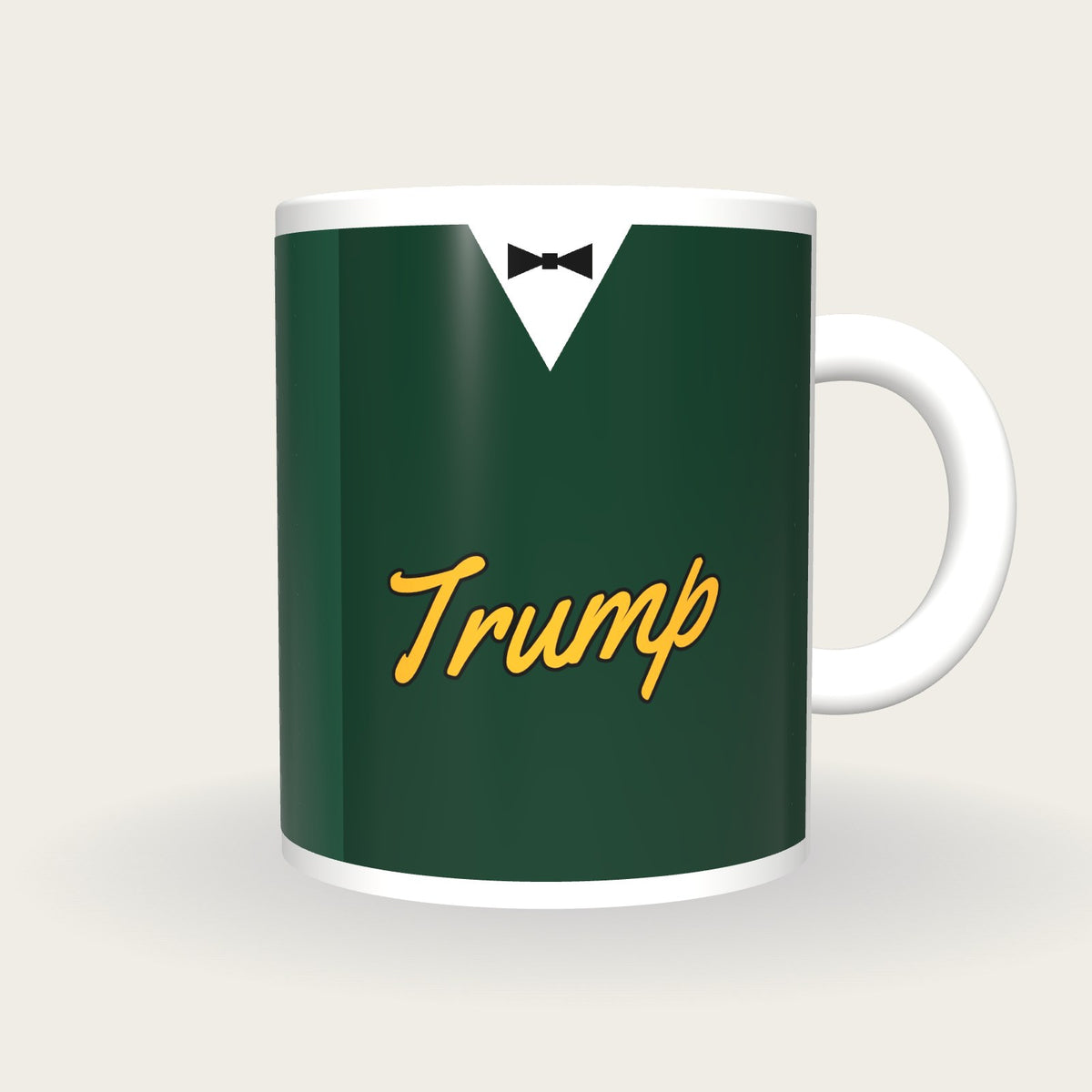 Personalised Bottle Green Snooker Waistcoat Mug, front