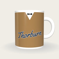 Personalised Camel Snooker Waistcoat Mug, front