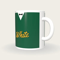 Personalised Emerald Snooker Waistcoat Mug, three-quarter view