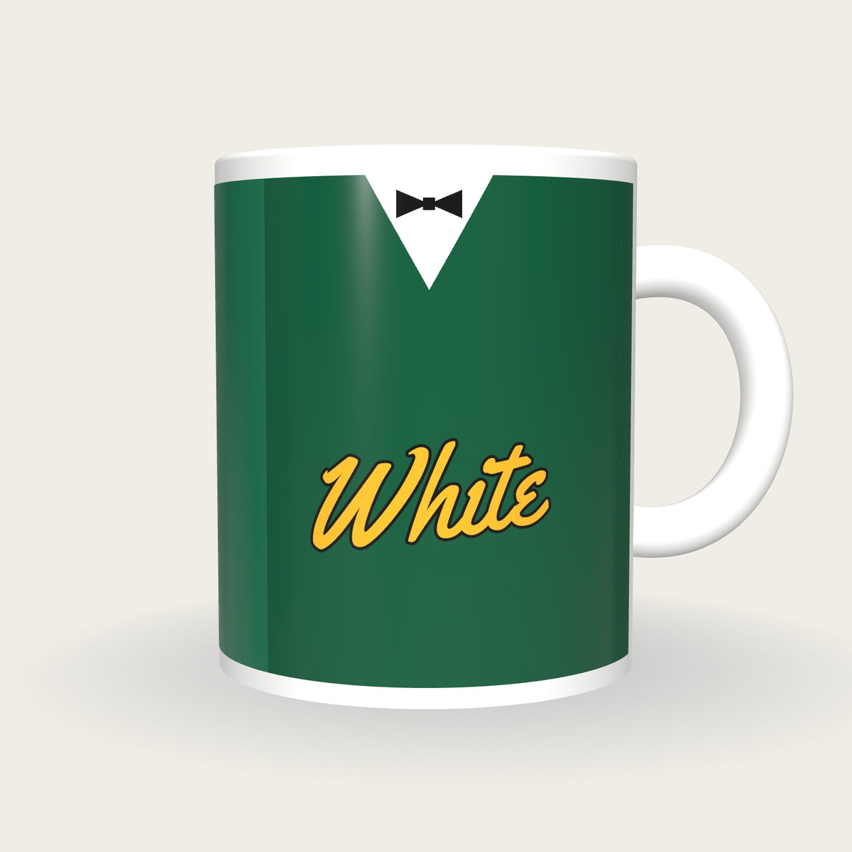 Personalised Emerald Snooker Waistcoat Mug, front