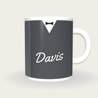 Personalised Grey Snooker Waistcoat Mug, front