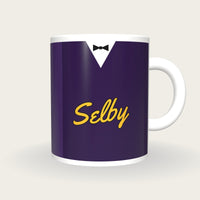 Personalised Purple Snooker Waistcoat Mug, front