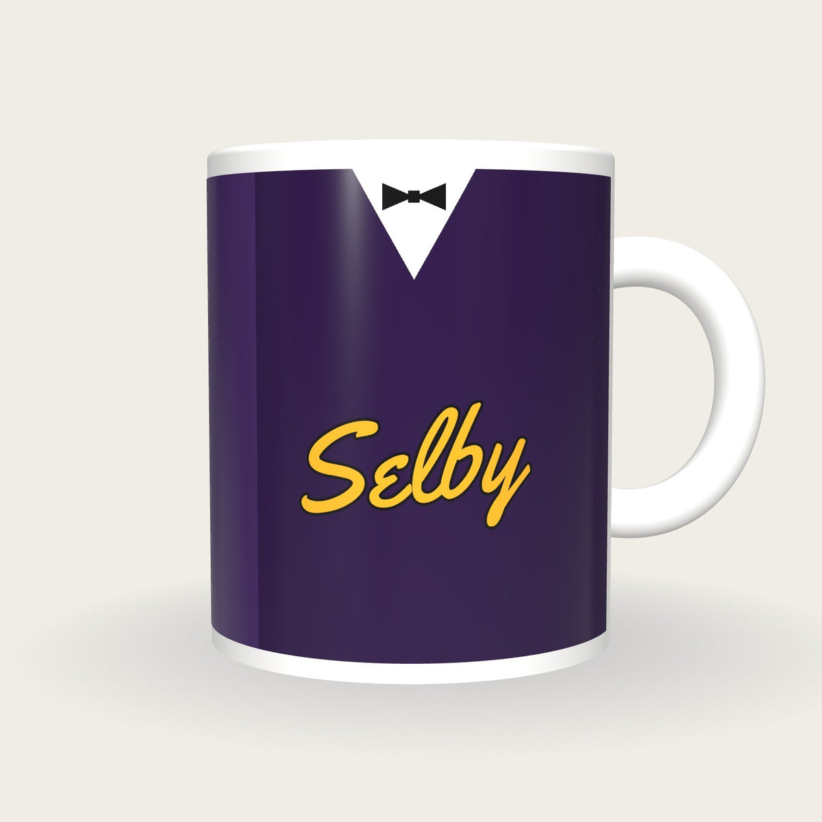 Personalised Purple Snooker Waistcoat Mug, front