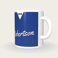 Personalised Royal Blue Snooker Waistcoat Mug, three-quarter view