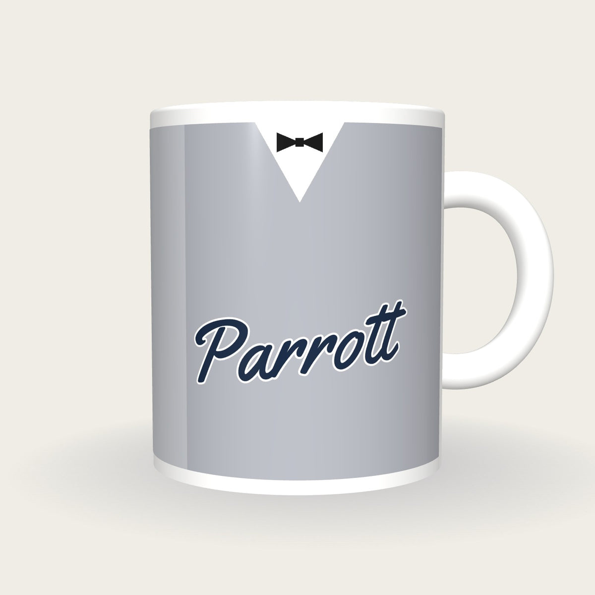 Personalised Silver Snooker Waistcoat Mug, front