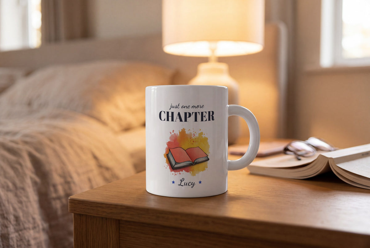 Lifestyle: Personalised Splash Book Mug, Just One More Chapter