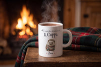 Lifestyle: Personalised Christmas Jumper Hedgehog Mug, All I Want For Christmas Is A Cuppa