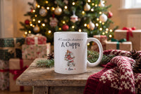 Lifestyle: Personalised Skateboarding Santa Mug, All I Want For Christmas Is A Cuppa
