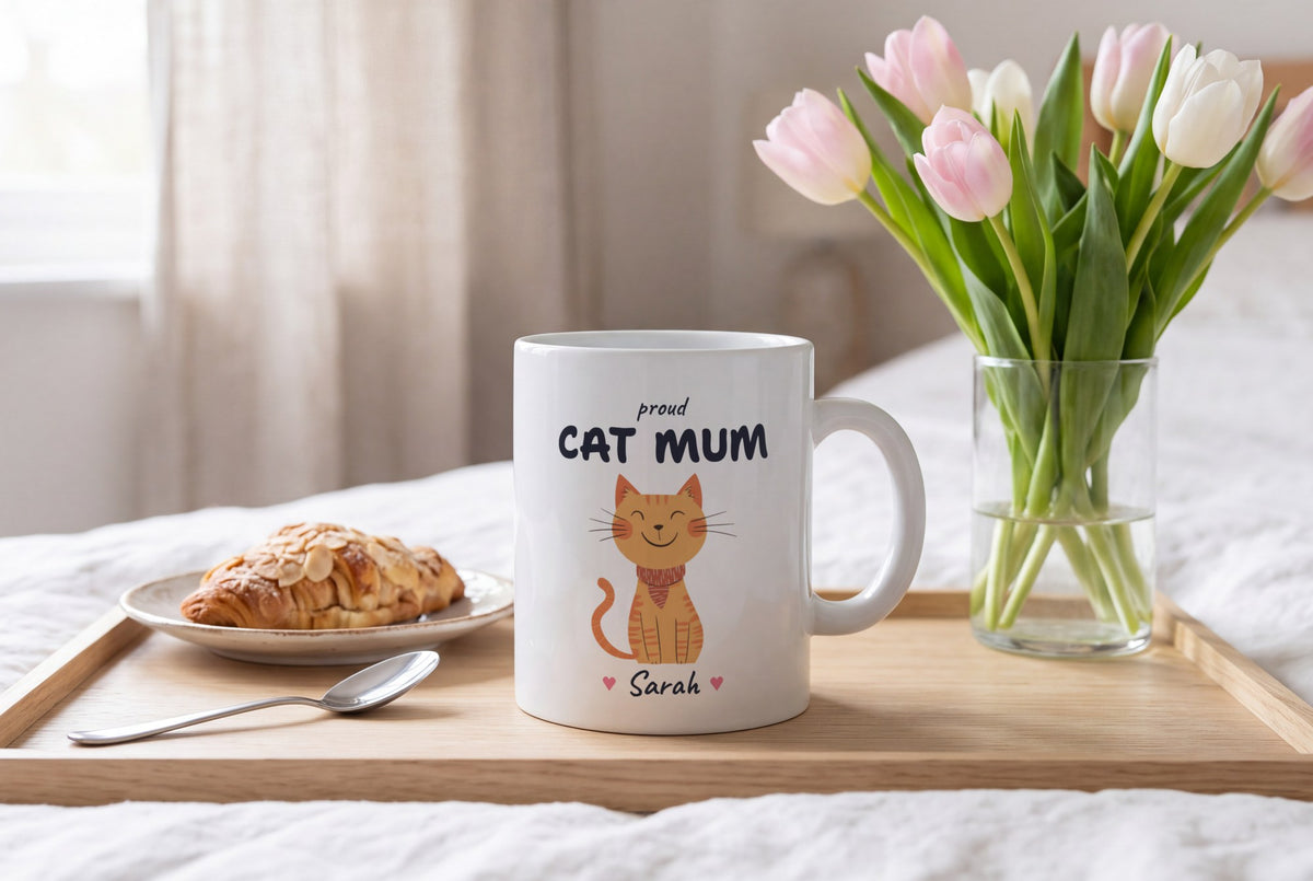 Lifestyle: Personalised Ginger Cat Mug, Cat Mum