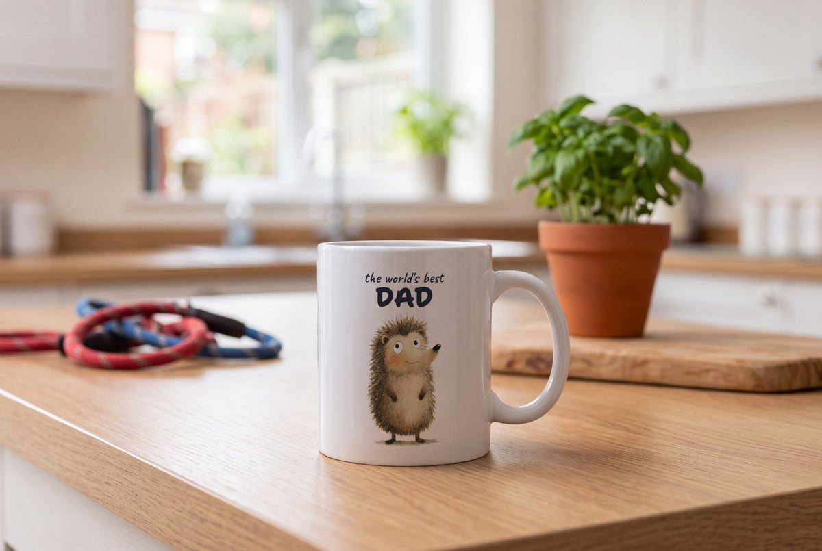 Lifestyle: Personalised Hedgehog Mug, Best Dad