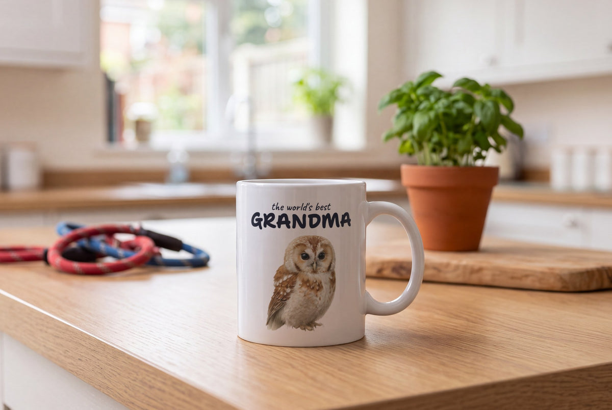 Lifestyle: Personalised Owl Mug, Best Grandma