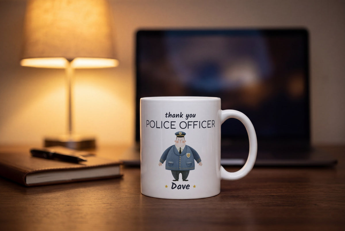 Lifestyle: Personalised Police Officer Mug, Thank You Police Officer