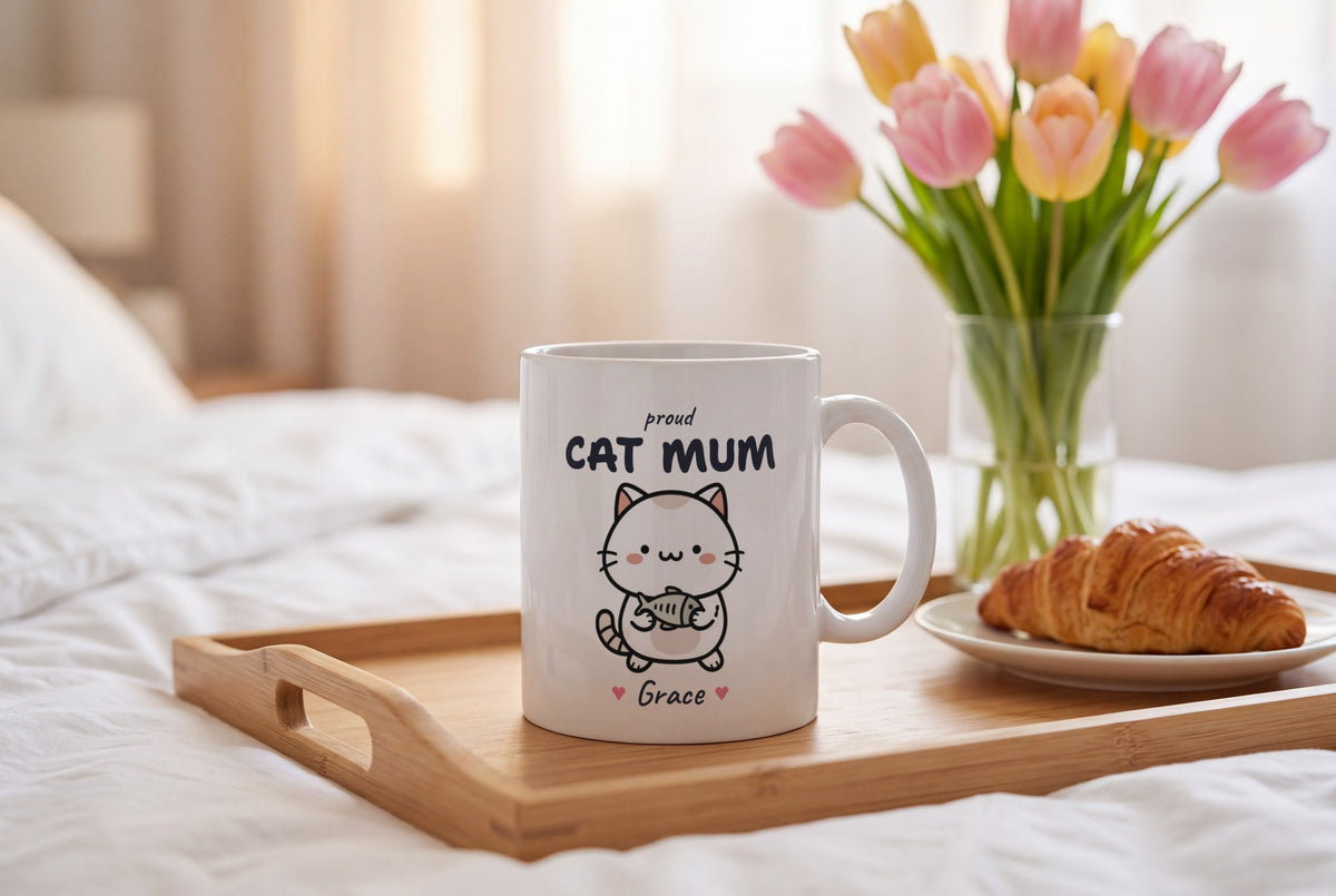 Lifestyle: Personalised Kawaii Cat Mug, Cat Mum