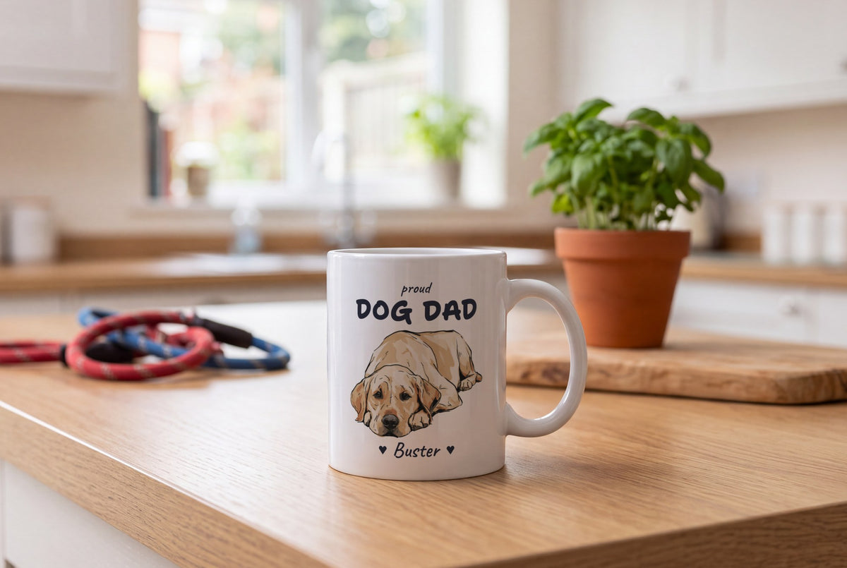 Lifestyle: Personalised Labrador Dog Dad Mug