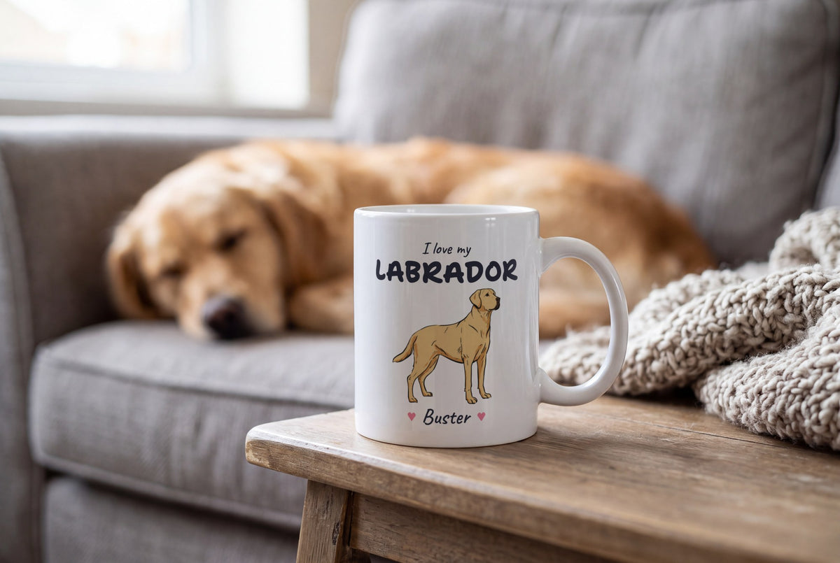 Lifestyle: Personalised I Love My Labrador Mug